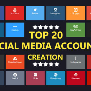 top 20 social Media Profiles created