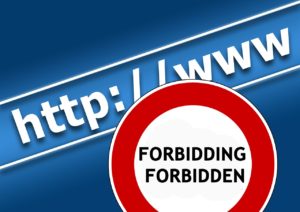 forbidden domain sign for characters not in domain banner