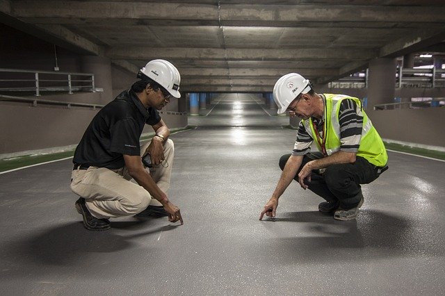 workers on construction site